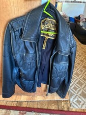 Superdry leather biker jacket - leather,