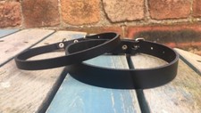 Real Leather Plain Choker Necklace Choice of Colours width 10mm or 20mm Handmade