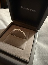 Beaverbrooks 18ct white gold 0.1ct diamond entwine ring 
