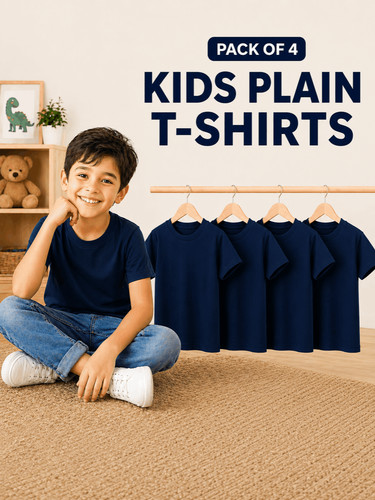 Pack kids plain t shirts - 4,