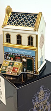Royal Crown Derby Greengrocer mini house Boxed Green Grocer Louise Adams