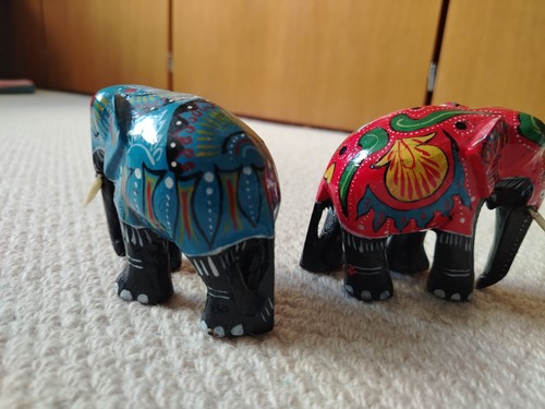 Pair vintage handpainted - of,