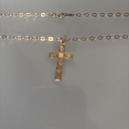 9ct yellow gold - gold, cross