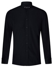 Mens Club Collar Black Shirt