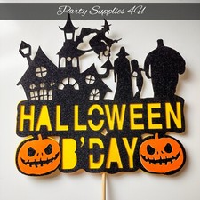 Halloween Birthday cake topper. Decoration/food/Party/cupcake/Pumpkin/Spooky