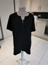 La Beeby Womens Brigette Beauticians Uniform Tunic Basic top Size 24,  zip up