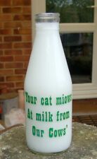 milk bottle : lovely old Clyde Higgs (Stratford on Avon) dairy "Your Cat Miows