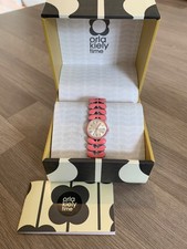Lovely Orla Kiely OK4046 Ladies Laurel Ivy Mesh Pink Strap Watch *SEE MY OTHERS*