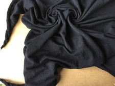 Johnstons of Elgin100% superfine cashmere wool 110 x 80 cm black  fabric remnant