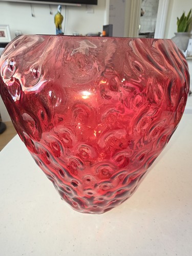 Vintage ruby red art - ruby, glass