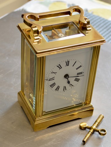 Antique brass carriage clock - antique,