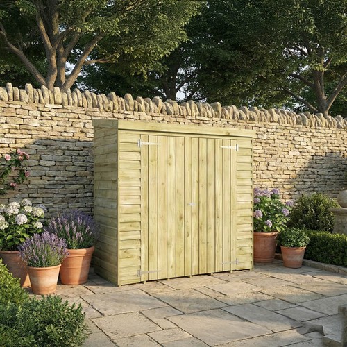 6x2 wooden garden shed bike - wooden,