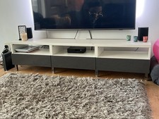 IKEA TV unit White & Gloss Grey