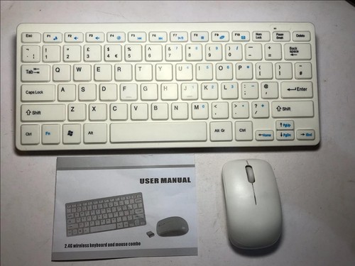 White wireless keyboard - white,