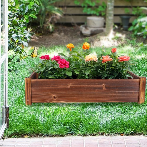 Wooden raised flower bed - wooden,