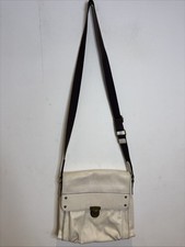 Ladies Marks & Spencer Genuine  Leather  Cream Satchel Bag Handbag