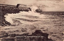 POSTCARD - WALES -PORTHCAWL - THE BREAKWATER - ROUGH SEA