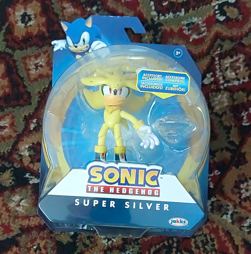 Sonic super silver figure - super, 4"