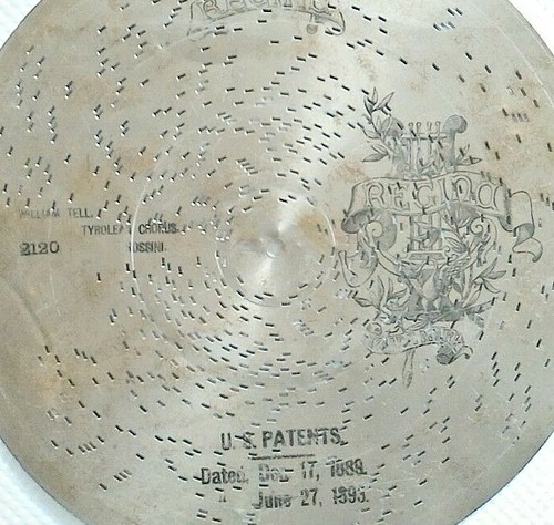 Antique disc music box - disc,