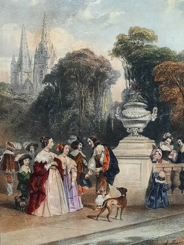 Promenade engraving adolphe - promenade,