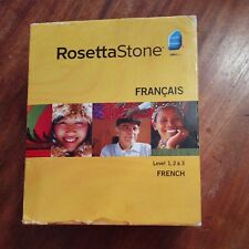 USED: Rosetta Stone Français French Level 1, 2 & 3 incl headphones 