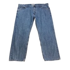 M&S Mens Jeans Size 44S Light Blue Straight Fit Denim Waist 44 Leg 29 Inch