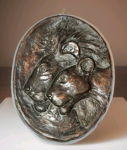 Vtg art deco bronze plaster - vtg,