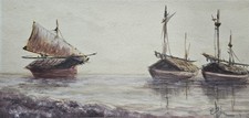 Vintage Asian Junk Boats