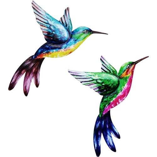 2pcs large metal - large, hummingbird