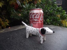 Hand Painted Ceramic Dalmatian Dachshund Cross Breed Dog Figurine Ornament
