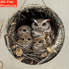 Cute Owl Wooden Plaque Hanging