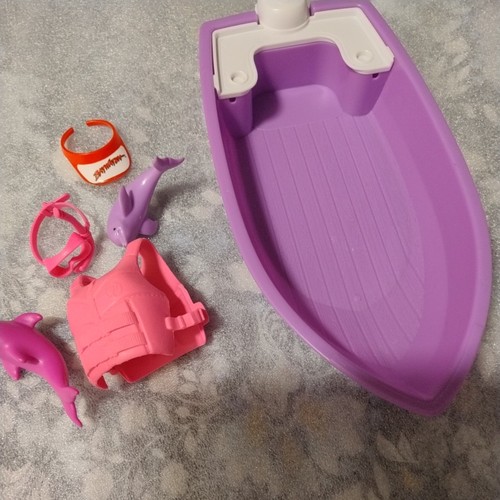 Barbie camping boat with - camping,