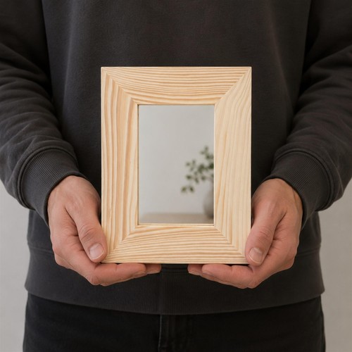 Wooden mirror paintable pine - paintable,