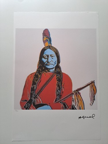 Andy warhol signed sitting - -,