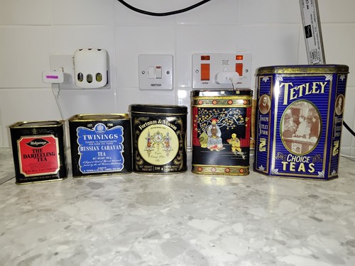 Vintage tea tins - vintage,