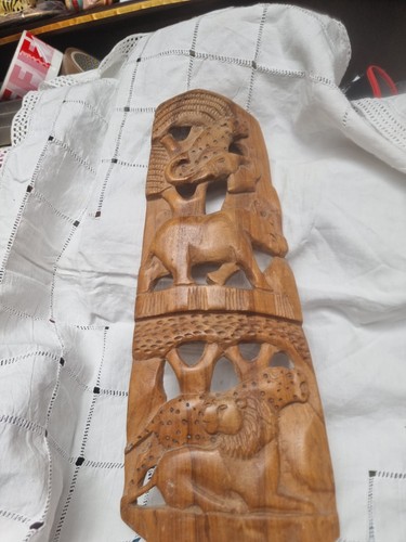 Hand carved wooden african - hand-carved,