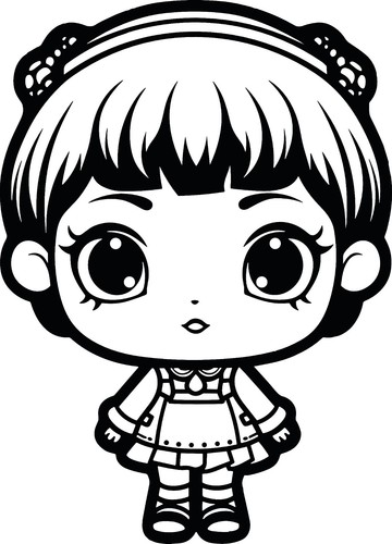 Lol doll vinyl sticker - doll, large