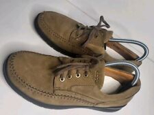 Ecco Mens Soft Brown Leather Shoes Lace Up Size 8 EU 42 Comfort Casual Trainers