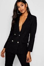 Womens Gold Button Double