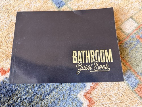 Bathroom guest book - book:, surprise