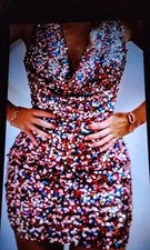 Zara NWT Sequin Mini Cowl Neck