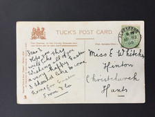 GB 1905 ALRESFORD SINGLE RING POSTMARK ON POSTCARD TO CHRISTCHURCH