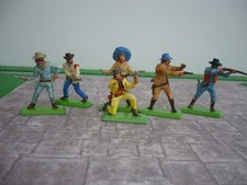 BRITAINS DEETAIL FULL SET OF 6 COWBOYS TOY SOLDIERS #2