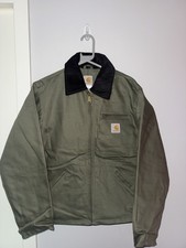 Carhartt Detroit Jacket Green Men’s Size M – Corduroy Collar, Workwear Classic