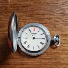 Vintage Seconda 18 Jewels Full Hunter Pocket Watch Working 