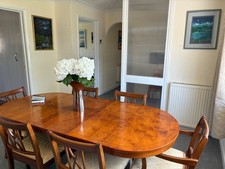 Yew oval dining - table, (with