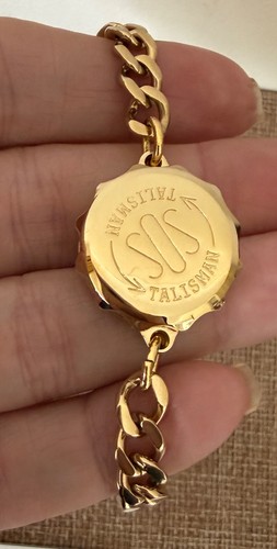 Gold plated sos talisman - gold,