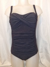 Gorgeous black MARKS AND SPENCER swimming bathing costume suit size 16