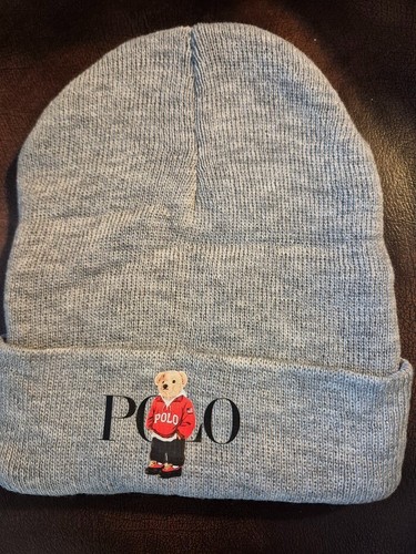 Polo bear beanie hats - polo, grey