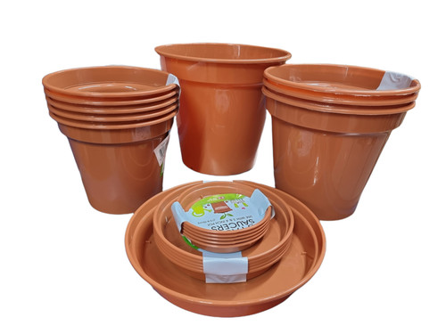 Plastic plant pots and - plant,